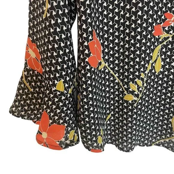 ModCloth Keyhole Floral Blouse Top - Picture 8 of 8